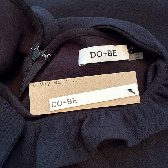 NWT Tuckernuck black ruffle neck Blythe dress S - Picture 15 of 15